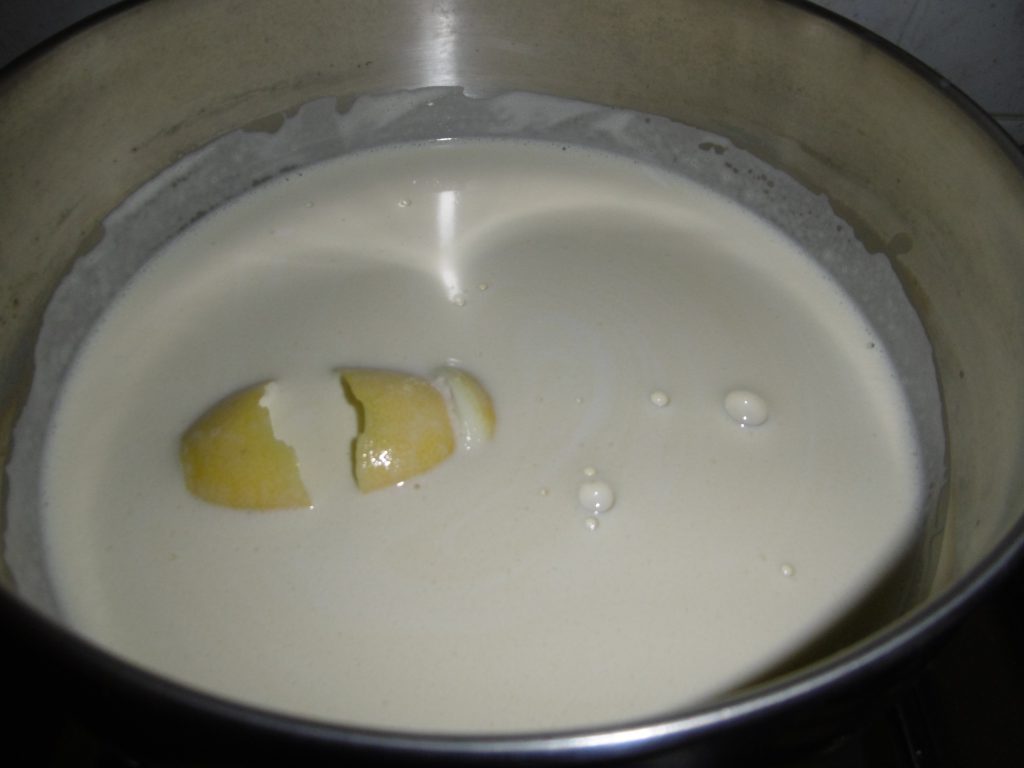 Crema al limone - Aggiunta composto al latte