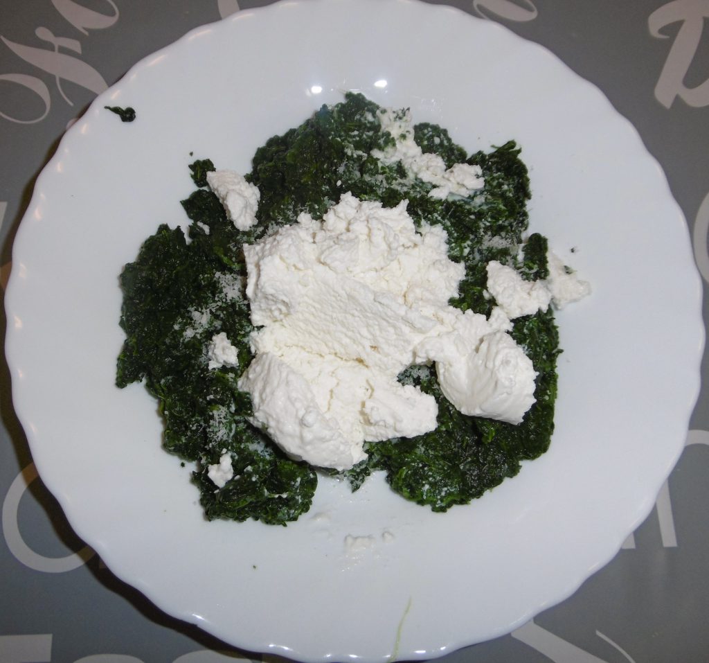 Torta salata ricotta e spinaci - Aggiunta ricotta