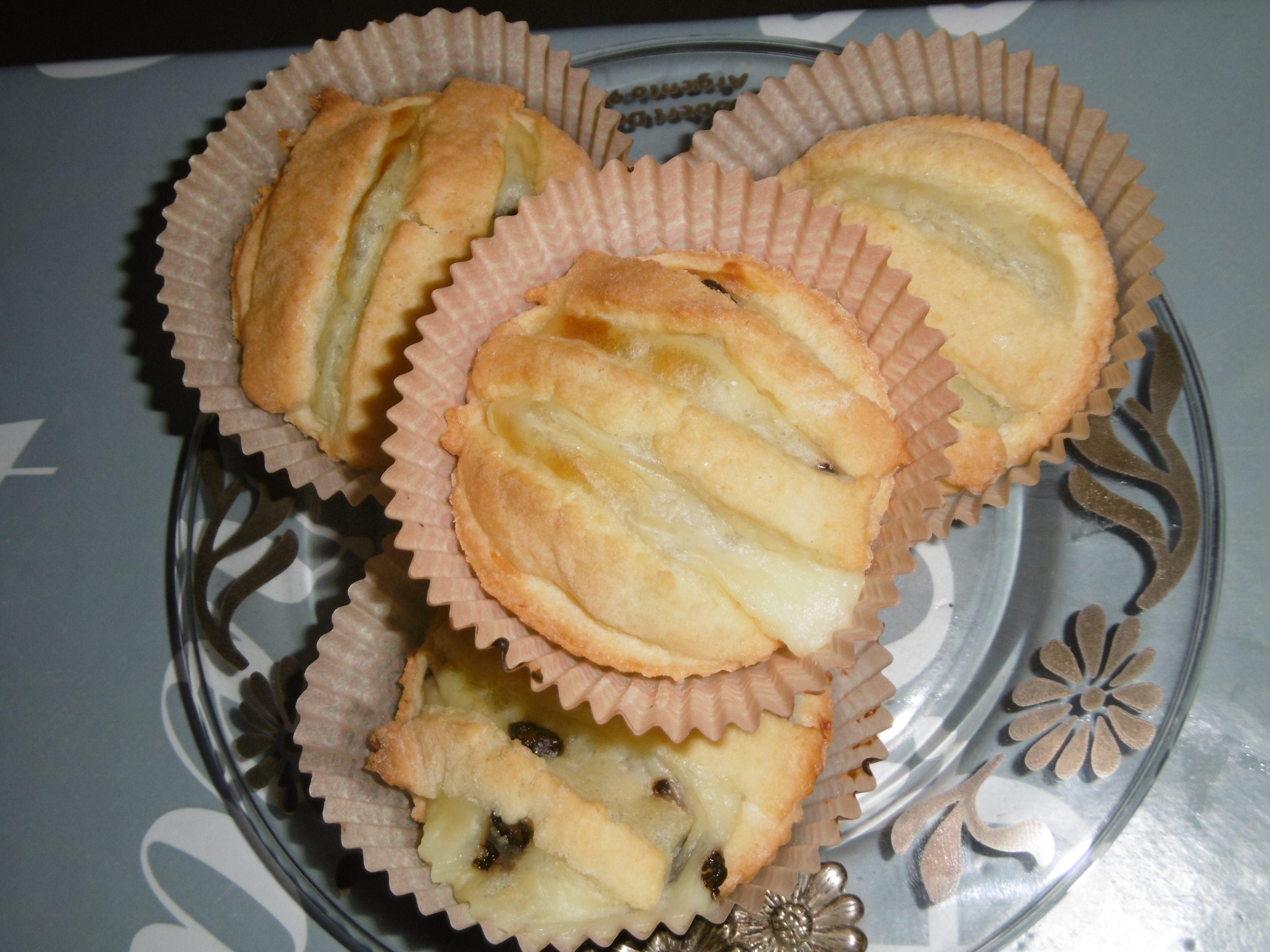 Crostata con crema e gocce di cioccolato - Crostatine