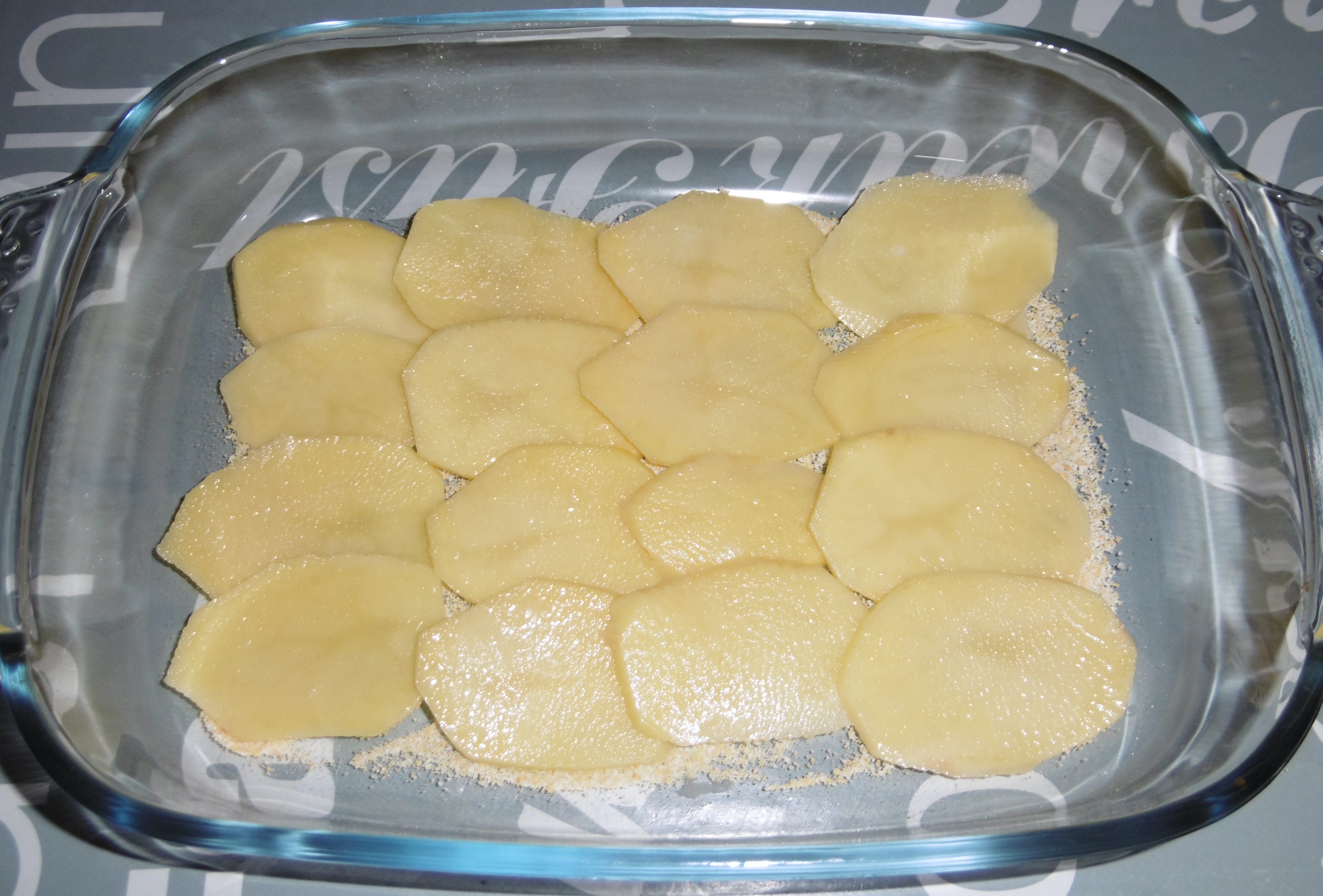 Lasagna di patate - Patate nella teglia