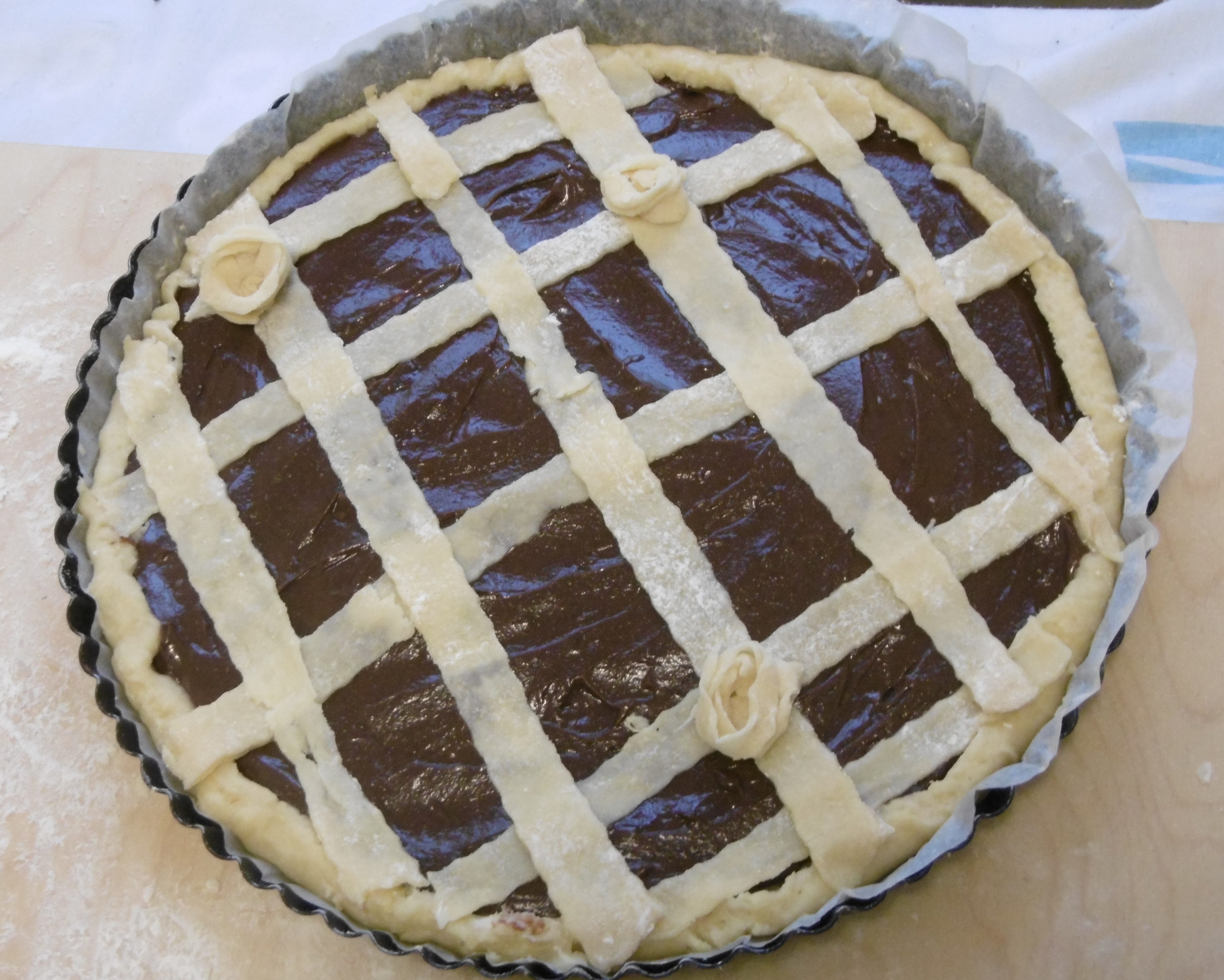 Crostata con ricotta e nutella - Crostata cruda