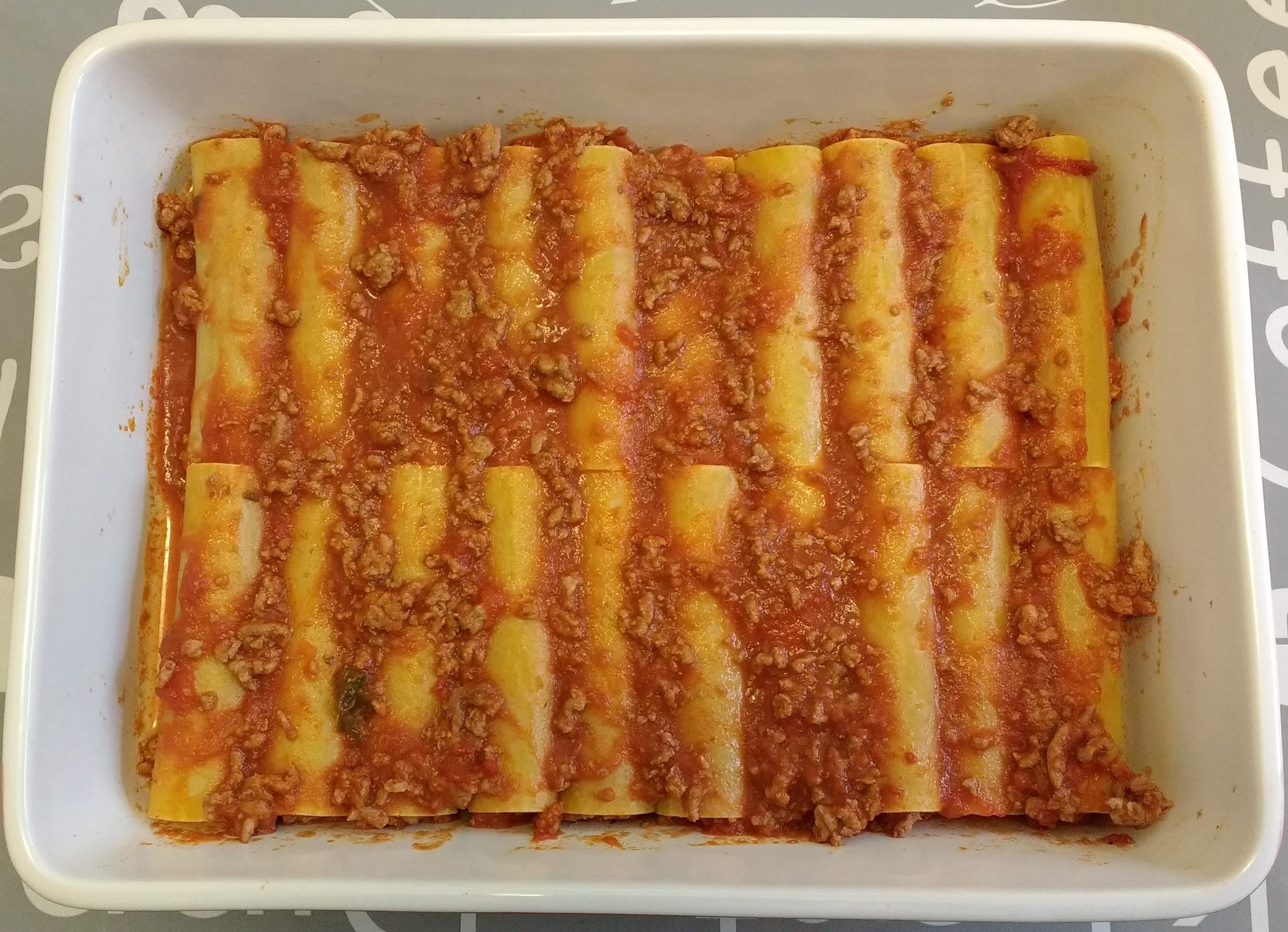 Cannelloni al ragù - Cannelloni crudi