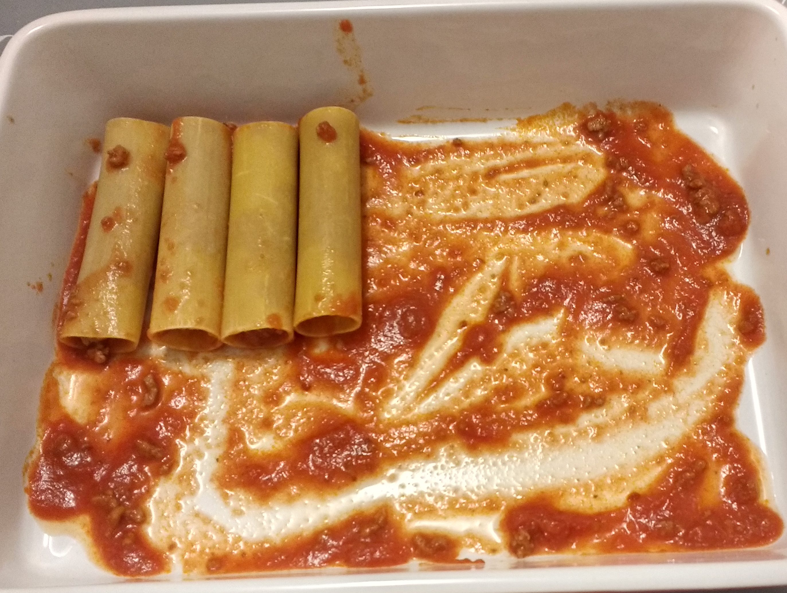 Cannelloni al ragù - Riempimento cannelloni