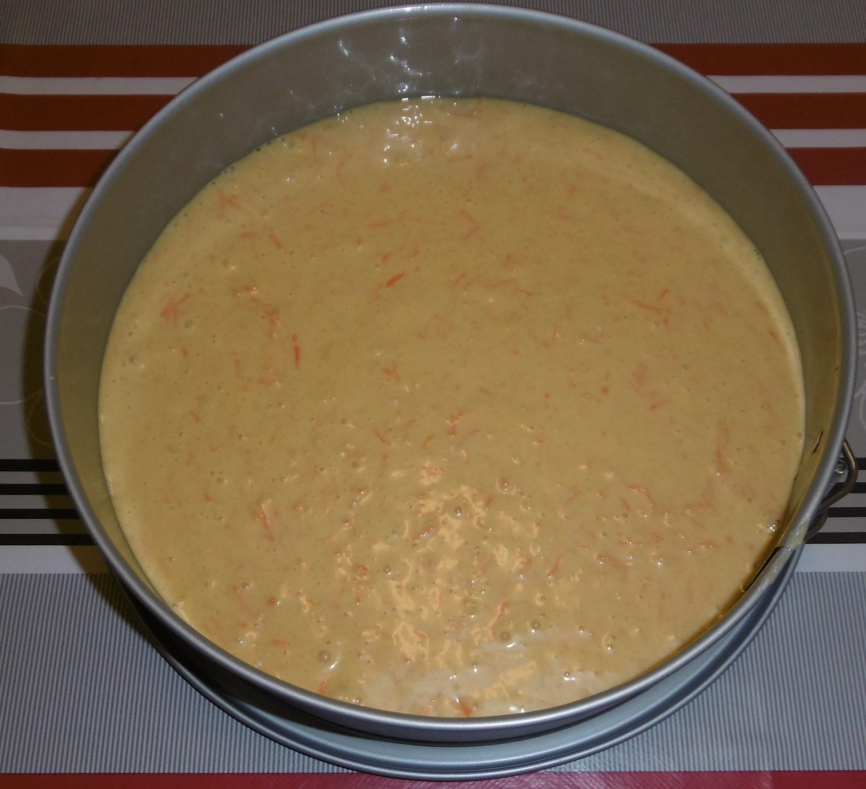 Torta di carote - Composto in teglia