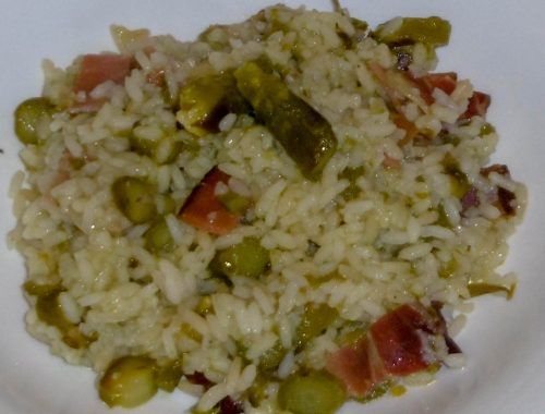 Risotto con asparagi e speck - Piatto pronto