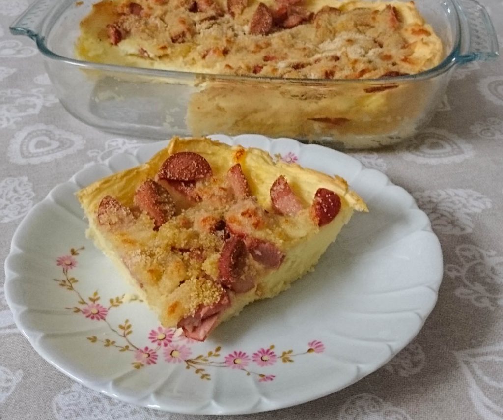 Torta di patate con wurstel e mozzarella - Piatto pronto